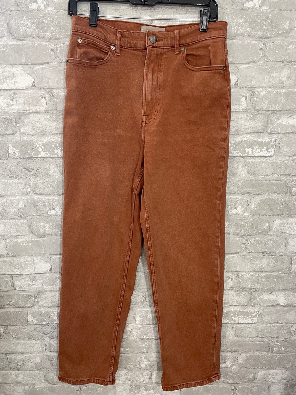 Everlane The Way-High Way Straight-Leg Jeans in Rust Brown